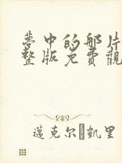 梦中的那片海完整版免费观看封面