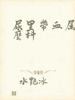 尿里带血属于什么科封面