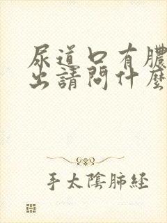 尿道口有脓液流出请问什么原因