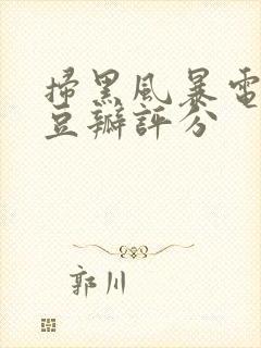 扫黑风暴电视剧豆瓣评分