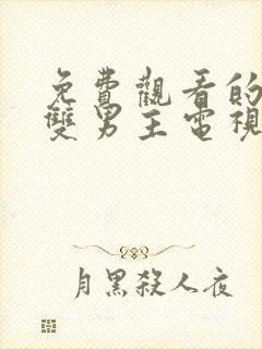 免费观看的真人双男主电视剧