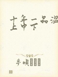 十年一品温如言上中下