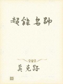 超能名帅封面