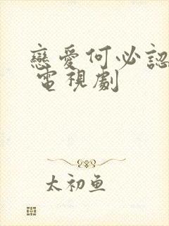 恋爱何必认真? 电视剧