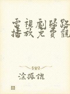 电视剧归路在线播放免费观看全集