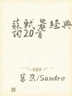 苏轼最经典的诗词20首