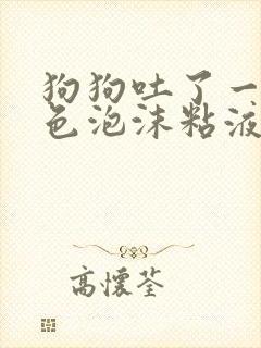 狗狗吐了一滩白色泡沫粘液