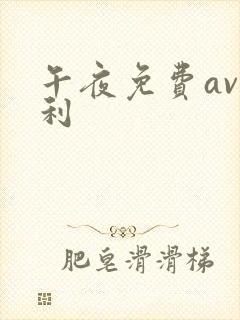 午夜免费av福利