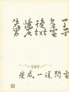 失忆后多了的前男友txt电子书