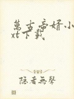 万古帝婿小说txt下载