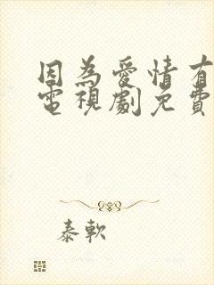 因为爱情有晴天电视剧免费观看