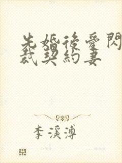 先婚后爱闪婚总裁契约妻