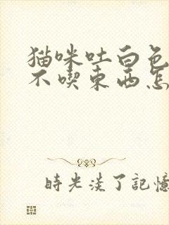 猫咪吐白色泡沫不吃东西怎么办