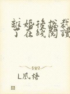 离婚后总裁后悔了在线阅读