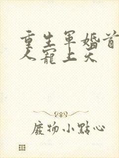 重生军婚首长大人宠上天封面