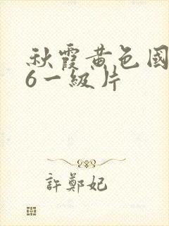 秋霞黄色国语66一级片封面