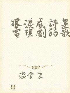 眼泪成诗是哪个电视剧的歌