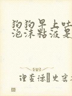 狗狗早上吐黄色泡沫粘液是什么原因