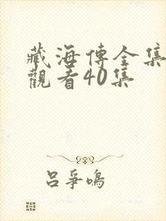 藏海传全集免费观看40集封面
