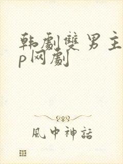 韩剧双男主双cp网剧封面