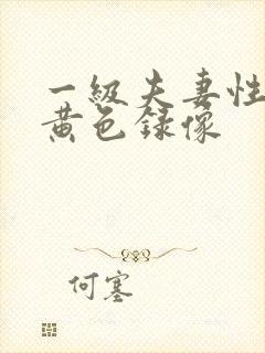 一级夫妻性生活黄色录像封面