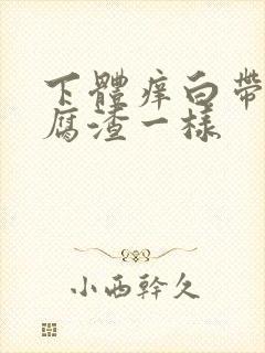 下体痒白带像豆腐渣一样