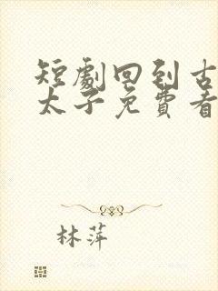 短剧回到古代当太子免费看