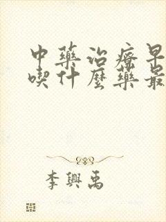 中药治疗早些泄吃什么药最好