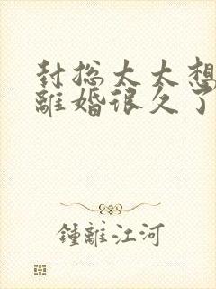 封总太太想跟你离婚很久了短剧免费看封面