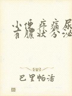 小便疼痛尿道口有脓状分泌物