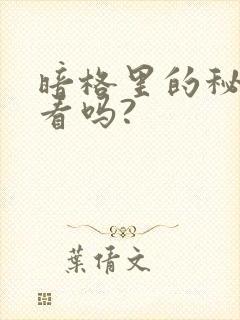 暗格里的秘密好看吗?