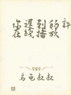 你迟到的许多年在线播放