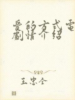 爱的方式电视剧剧情介绍封面