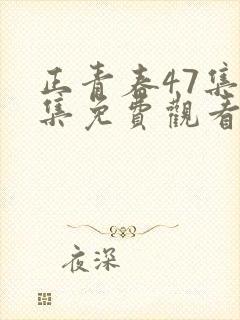 正青春47集全集免费观看