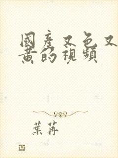 国产又色又爽又黄的视频封面