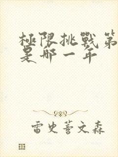 极限挑战第四季是哪一年封面