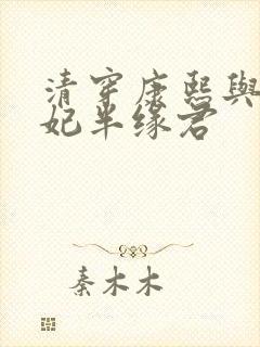 清穿康熙与太子妃半缘君