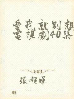 爱我就别想太多电视剧40集免费