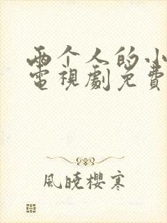 两个人的小森林电视剧免费在线播放封面