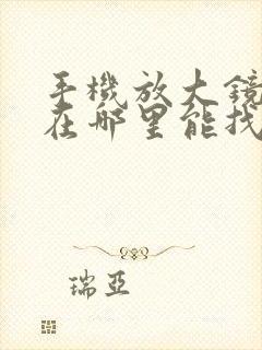 手机放大镜功能在哪里能找到封面