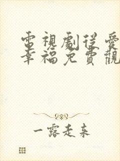 电视剧从爱情到幸福免费观看