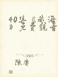 40集《藏海传》免费观看封面