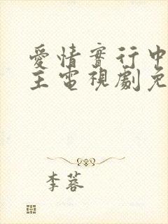 爱情实行中双男主电视剧免费观看