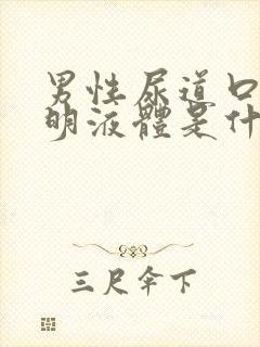 男性尿道口有透明液体是什么封面