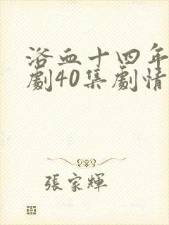 浴血十四年电视剧40集剧情