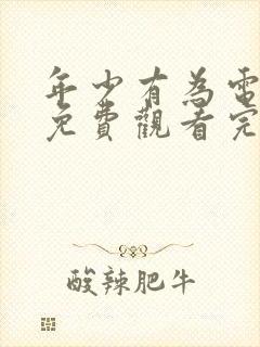 年少有为电视剧免费观看完第十集