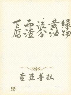 下面流黄绿色豆腐渣分泌物