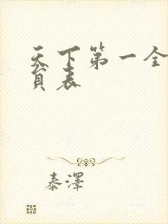 天下第一全部演员表