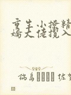 重生小撩精:病娇大佬揽入怀