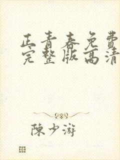 正青春免费观看完整版高清封面